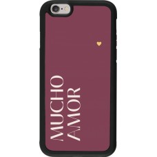 iPhone 6/6s Case Hülle - Silikon schwarz Valentine 2024 mucho amor rosado