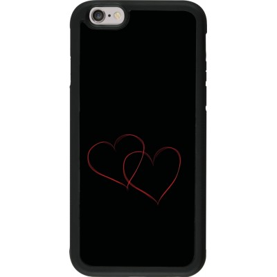 iPhone 6/6s Case Hülle - Silikon schwarz Valentine 2023 attached heart