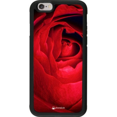 Hülle iPhone 6/6s - Silikon schwarz Valentine 2022 Rose