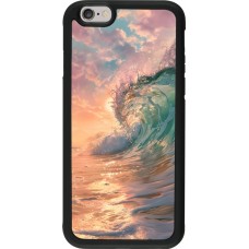 Coque iPhone 6/6s - Silicone rigide noir Wave Sunset