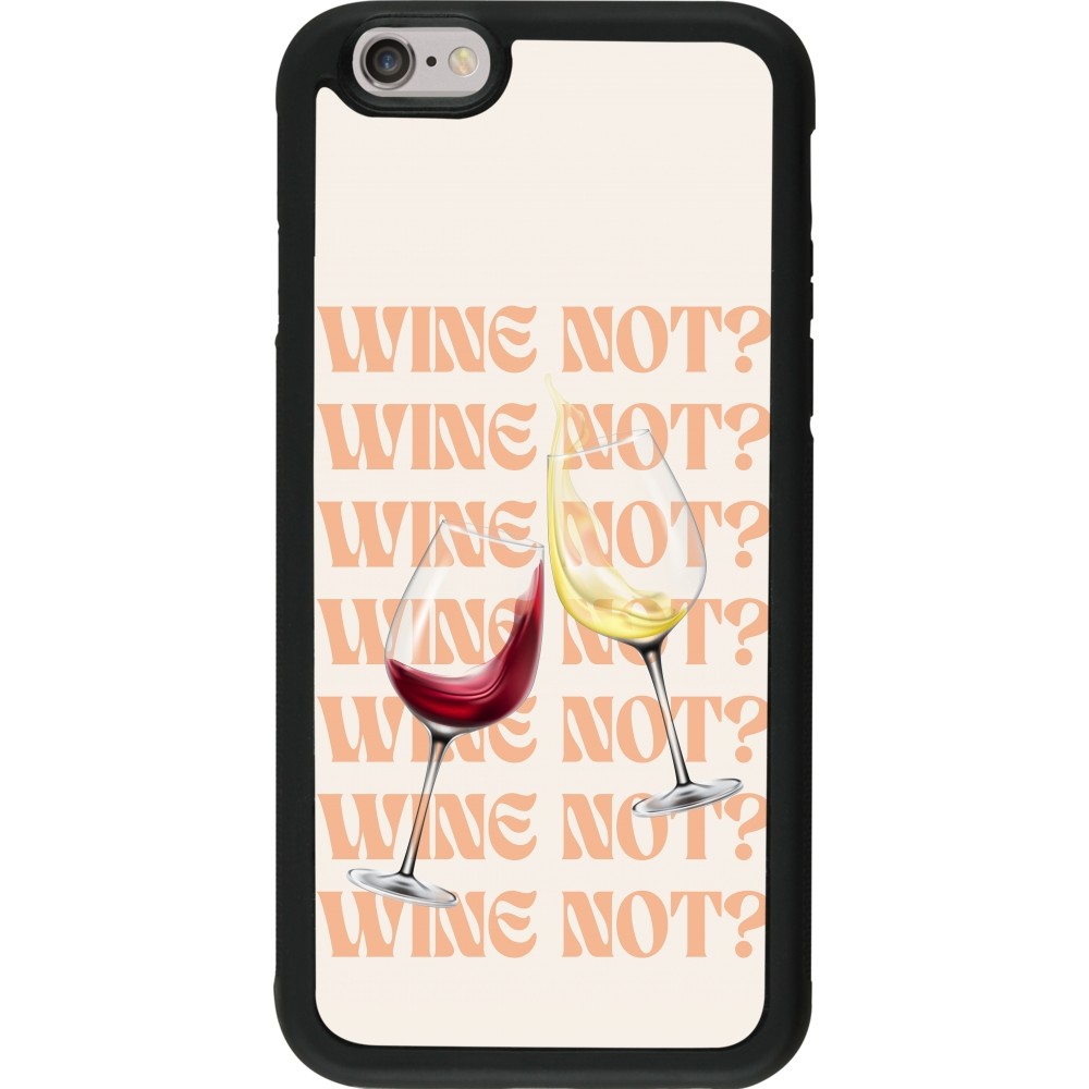 iPhone 6/6s Case Hülle - Silikon schwarz Wine not