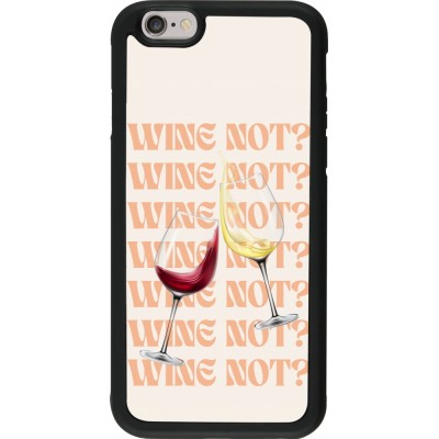 Coque iPhone 6/6s - Silicone rigide noir Wine not