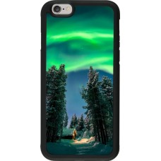 Coque iPhone 6/6s - Silicone rigide noir Winter 22 Northern Lights