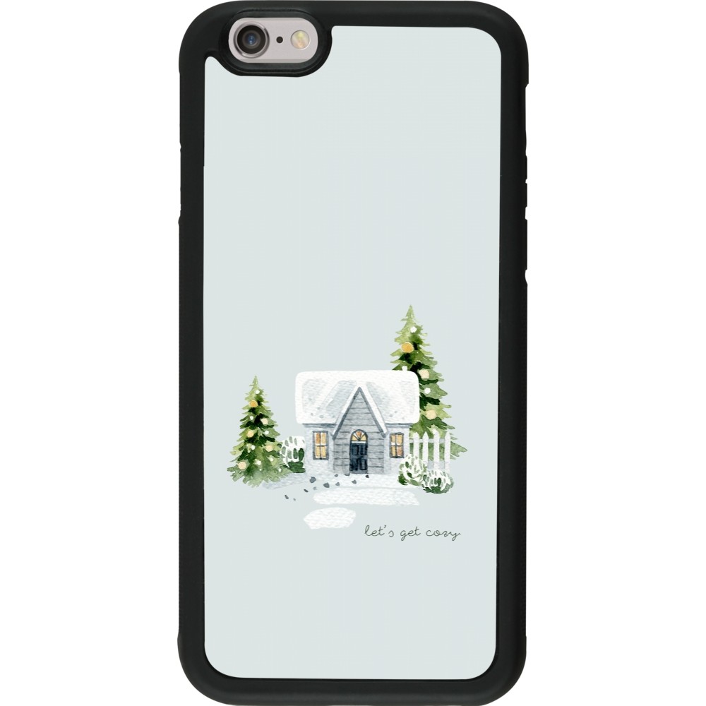 Coque iPhone 6/6s - Silicone rigide noir Winter 25 Cosy House