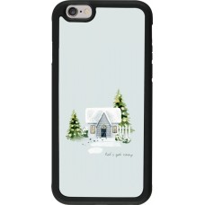 Coque iPhone 6/6s - Silicone rigide noir Winter 25 Cosy House