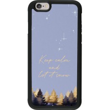 Coque iPhone 6/6s - Silicone rigide noir Winter 25 Winter illustration of trees