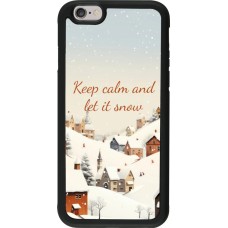 iPhone 6/6s Case Hülle - Silikon schwarz Winter 25 Winter Keep calm and let it snow
