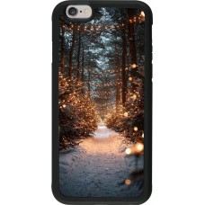 Coque iPhone 6/6s - Silicone rigide noir Winter 25 Winter snowy road