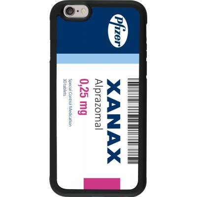 Coque iPhone 6/6s - Silicone rigide noir Xanax Alprazolam 2025