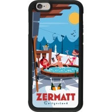 Coque iPhone 6/6s - Silicone rigide noir Zermatt Mountain Jacuzzi