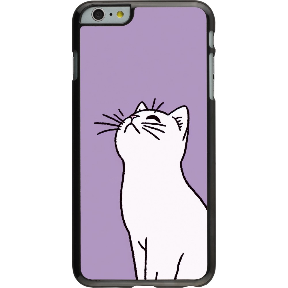 Coque iPhone 6 Plus / 6s Plus - Chat sur fond violet