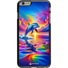 Coque iPhone 6 Plus / 6s Plus - Dauphin arc-en-ciel heureux