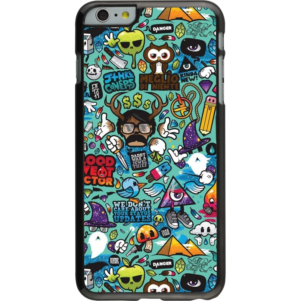 iPhone 6 Plus / 6s Plus Case Hülle - Mixed Cartoons Turquoise