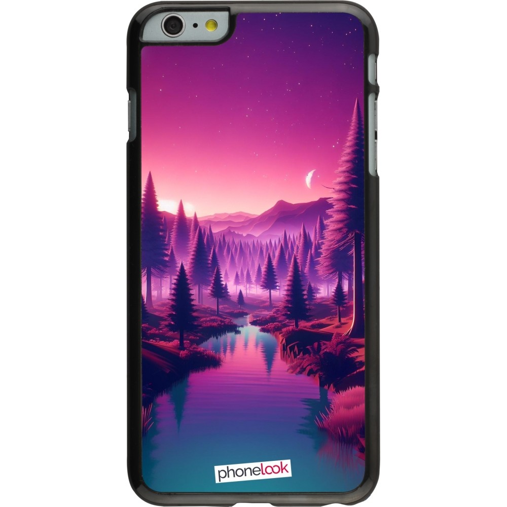 iPhone 6 Plus / 6s Plus Case Hülle - Lila-rosa Landschaft