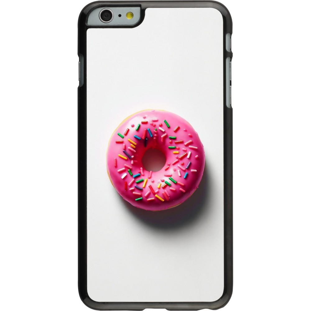 iPhone 6 Plus / 6s Plus Case Hülle - Weisser Hintergrund, pinker Donut