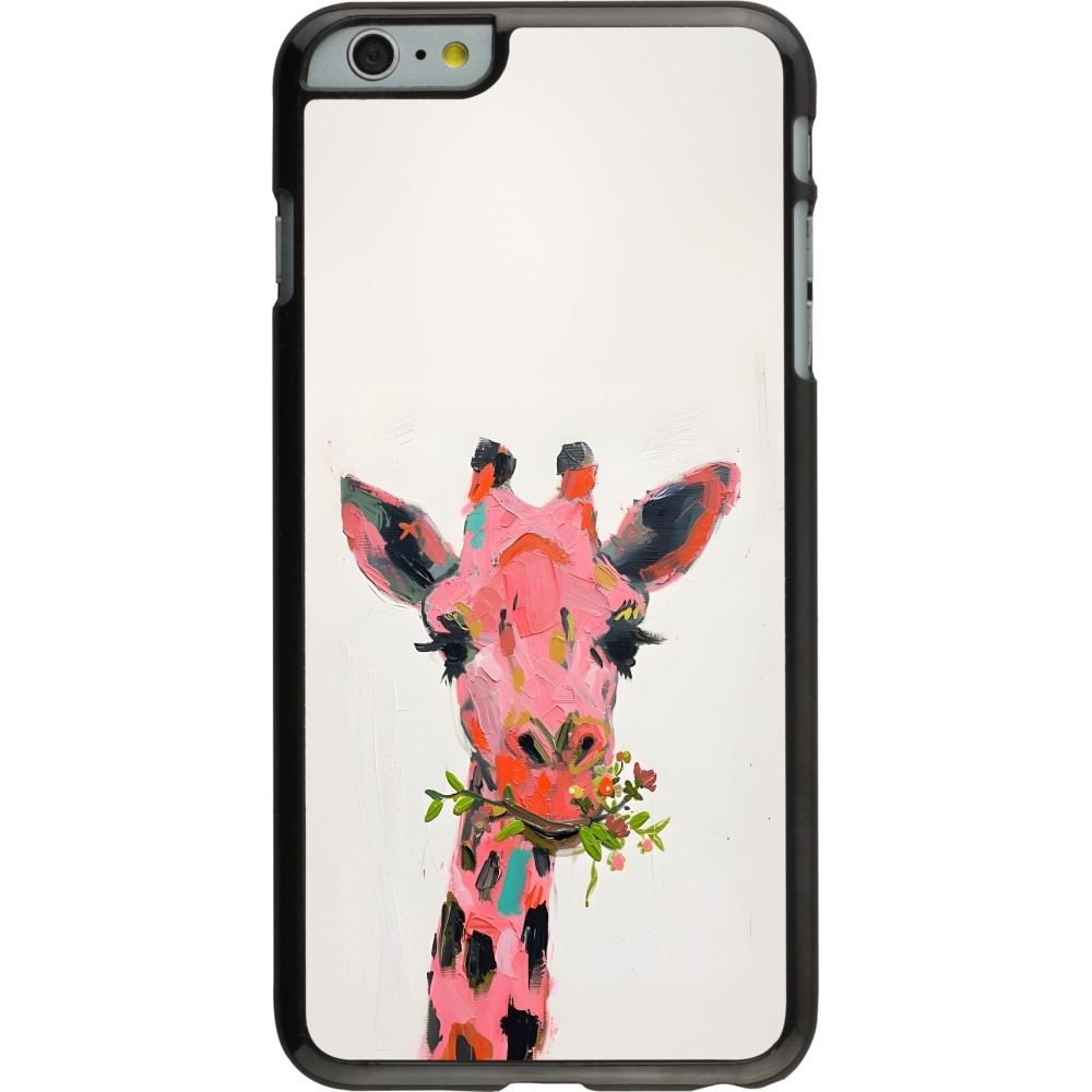 iPhone 6 Plus / 6s Plus Case Hülle - Pink Girafe Paint