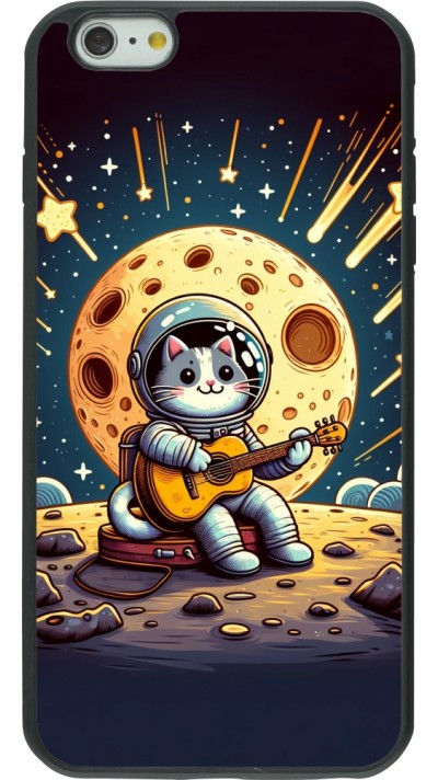 iPhone 6 Plus / 6s Plus Case Hülle - Silikon schwarz AstroKatze RockMond