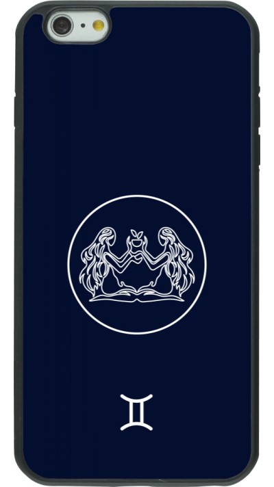 iPhone 6 Plus / 6s Plus Case Hülle - Silikon schwarz Astrologie Zwillinge