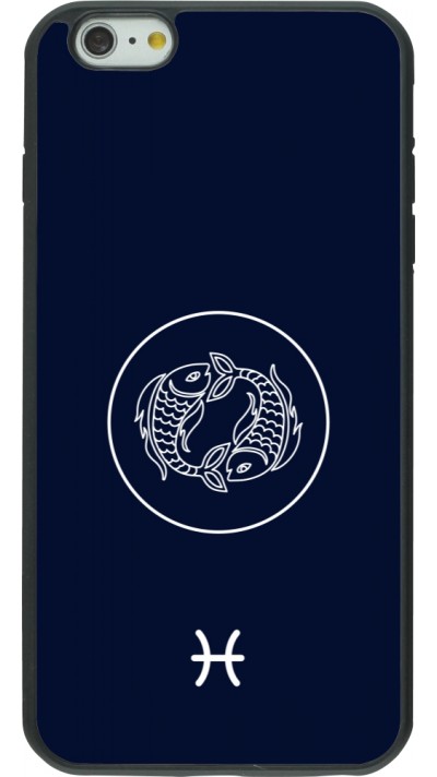 iPhone 6 Plus / 6s Plus Case Hülle - Silikon schwarz Astrologie Fische