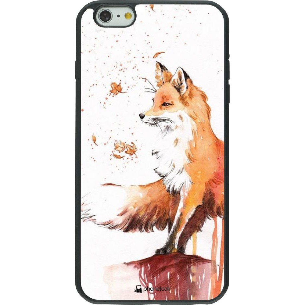 Coque iPhone 6 Plus / 6s Plus - Silicone rigide noir Autumn 21 Fox
