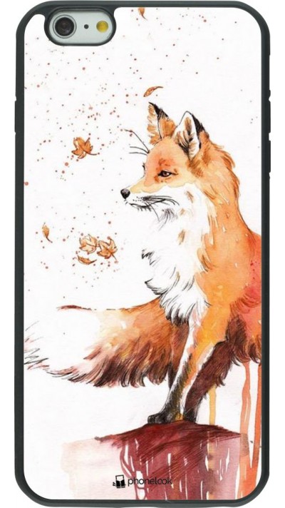 Hülle iPhone 6 Plus / 6s Plus - Silikon schwarz Autumn 21 Fox