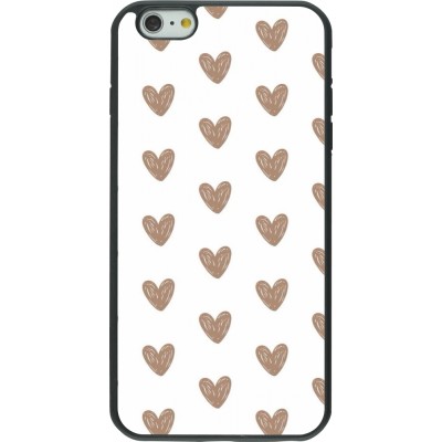 iPhone 6 Plus / 6s Plus Case Hülle - Silikon schwarz Autumn 2024 brown hearts