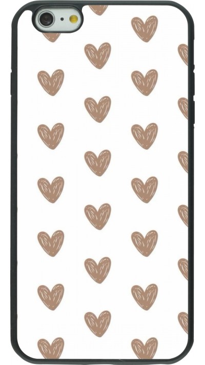 iPhone 6 Plus / 6s Plus Case Hülle - Silikon schwarz Autumn 2024 brown hearts