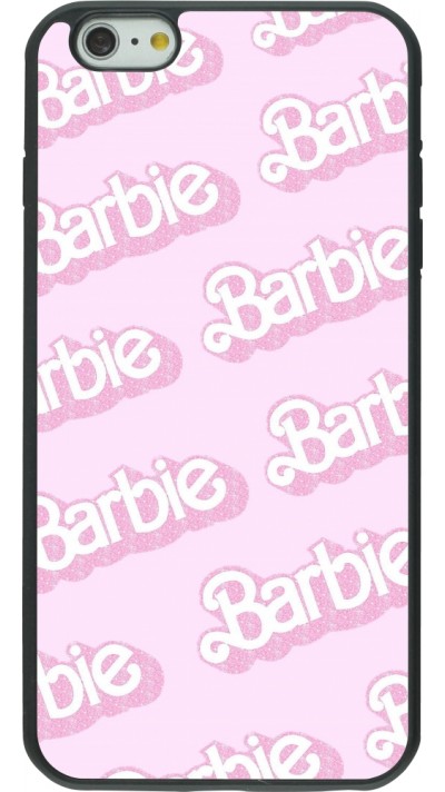 iPhone 6 Plus / 6s Plus Case Hülle - Silikon schwarz Barbie light pink pattern