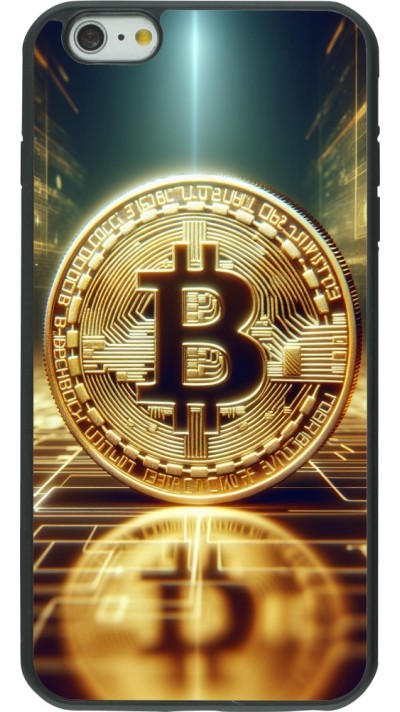 iPhone 6 Plus / 6s Plus Case Hülle - Silikon schwarz Bitcoin Stehen