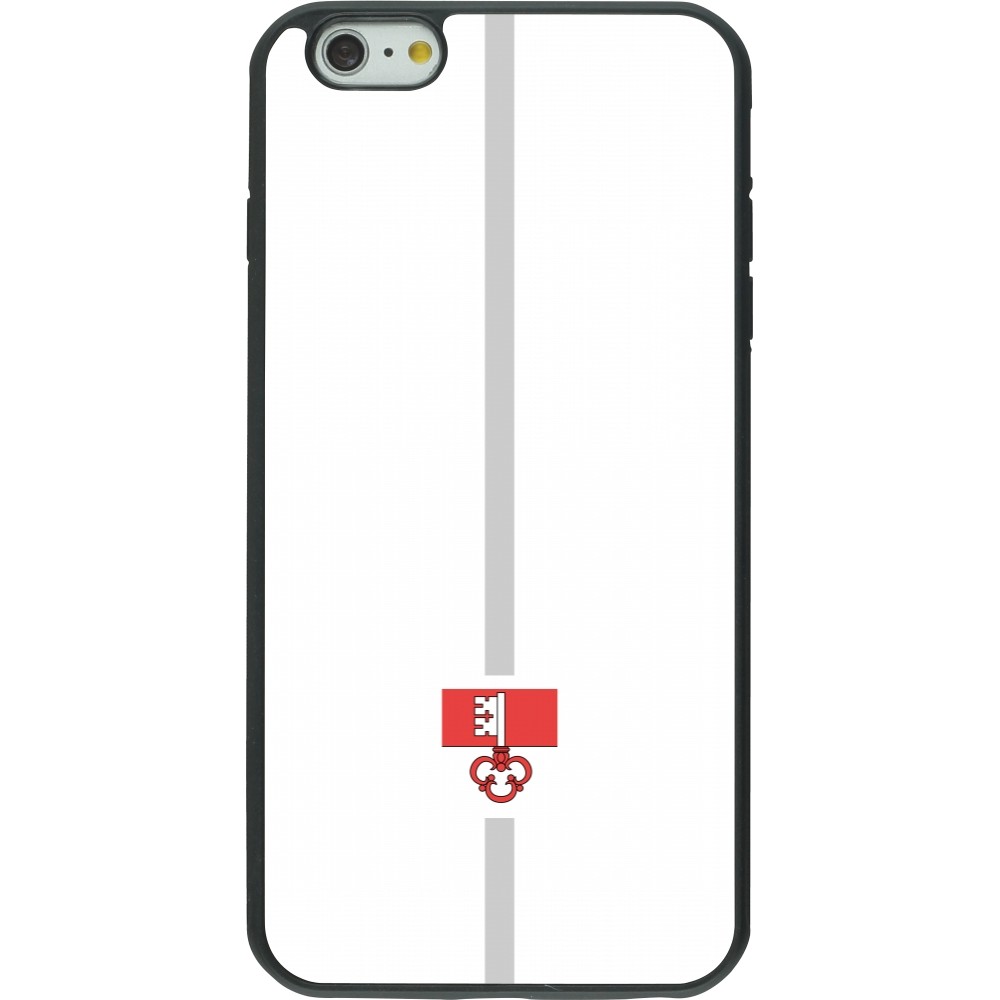 Coque iPhone 6 Plus / 6s Plus - Silicone rigide noir Canton OW blanc