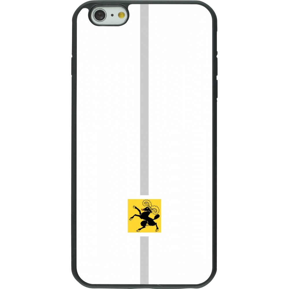 Coque iPhone 6 Plus / 6s Plus - Silicone rigide noir Canton SH blanc