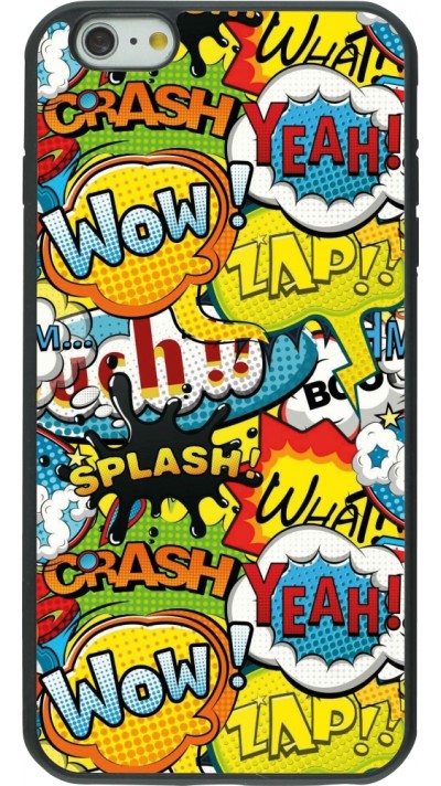iPhone 6 Plus / 6s Plus Case Hülle - Silikon schwarz Cartoons slogans
