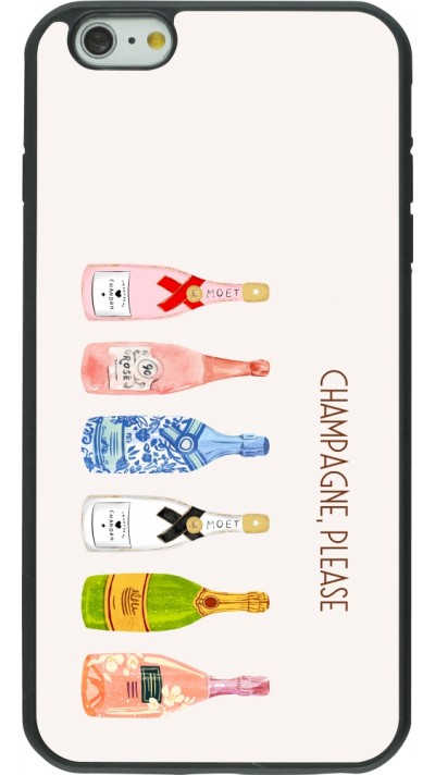 iPhone 6 Plus / 6s Plus Case Hülle - Silikon schwarz Champagne Please