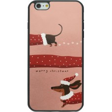 Coque iPhone 6 Plus / 6s Plus - Silicone rigide noir Christmas 25 Teckel Merry Xmas