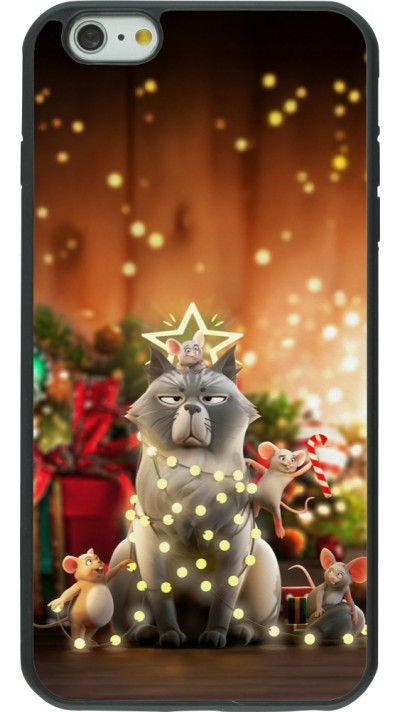 Coque iPhone 6 Plus / 6s Plus - Silicone rigide noir Christmas 25 Xmas Cat
