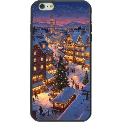 iPhone 6 Plus / 6s Plus Case Hülle - Silikon schwarz Christmas 25 Xmas Village