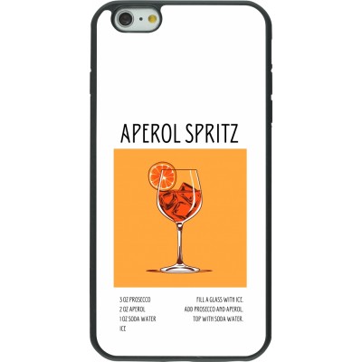 iPhone 6 Plus / 6s Plus Case Hülle - Silikon schwarz Cocktail Rezept Aperol Spritz
