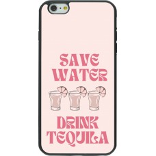 Coque iPhone 6 Plus / 6s Plus - Silicone rigide noir Cocktail Save Water Drink Tequila
