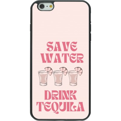 iPhone 6 Plus / 6s Plus Case Hülle - Silikon schwarz Cocktail Save Water Drink Tequila