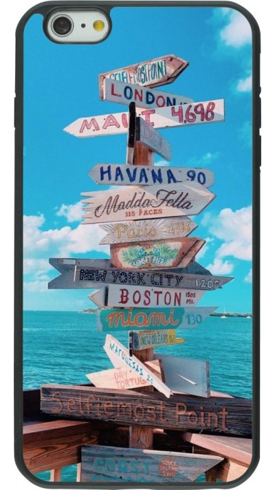 Coque iPhone 6 Plus / 6s Plus - Silicone rigide noir Cool Cities Directions