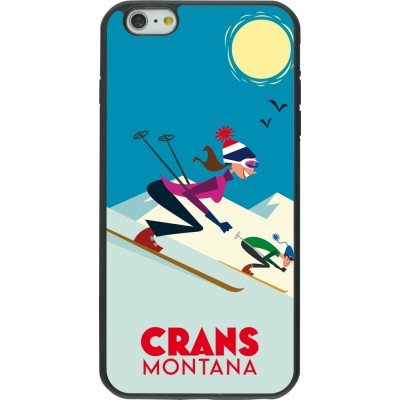 iPhone 6 Plus / 6s Plus Case Hülle - Silikon schwarz Crans-Montana Ski Downhill