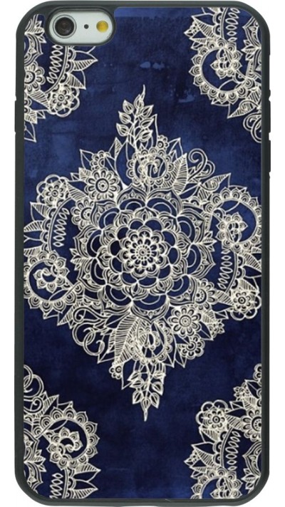 Coque iPhone 6 Plus / 6s Plus - Silicone rigide noir Cream Flower Moroccan