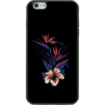 Hülle iPhone 6 Plus / 6s Plus - Silikon schwarz Dark Flowers
