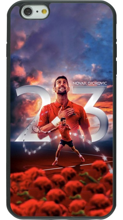 Coque iPhone 6 Plus / 6s Plus - Silicone rigide noir Djokovic 23 Grand Slam