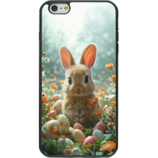Coque iPhone 6 Plus / 6s Plus - Silicone rigide noir Easter 2026 Rabbit in the garden