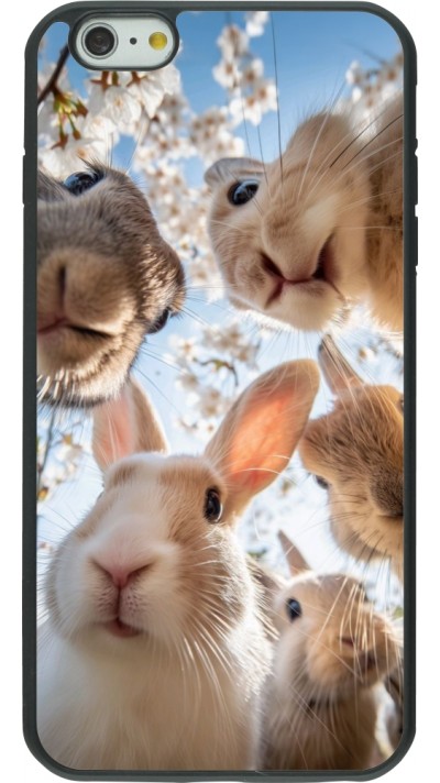 Coque iPhone 6 Plus / 6s Plus - Silicone rigide noir Easter 2026 Rabbits