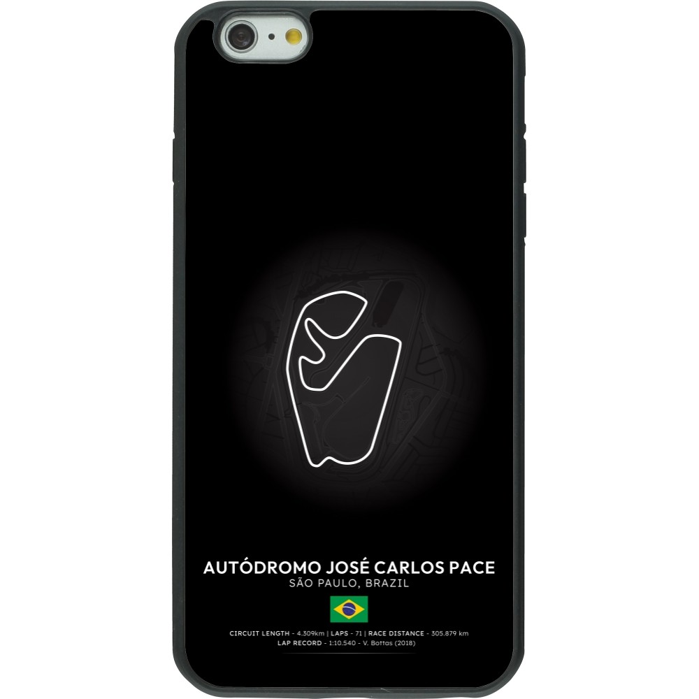 Coque iPhone 6 Plus / 6s Plus - Silicone rigide noir F1 Track 2025 Brazil