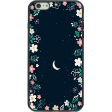 Hülle iPhone 6 Plus / 6s Plus - Silikon schwarz Flowers space