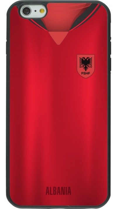 Coque iPhone 6 Plus / 6s Plus - Silicone rigide noir Maillot de football Albanie personnalisable