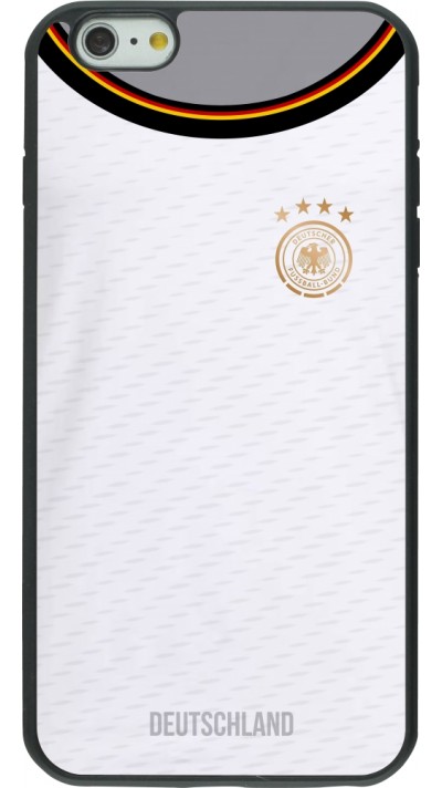 Coque iPhone 6 Plus / 6s Plus - Silicone rigide noir Maillot de football Allemagne 2022 personnalisable